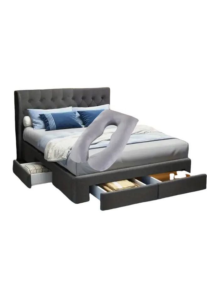U Shaped Pregnancy Pillow For Back And Maternity Support Light Gray - Image 1